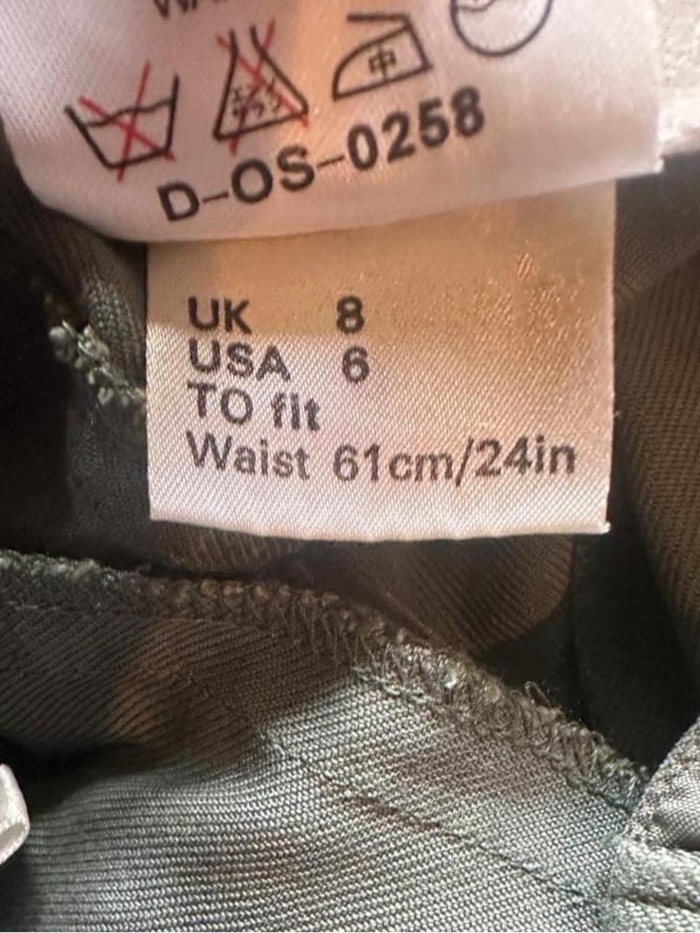 100% Silk Sage Green Trousers - Picture 3 of 4